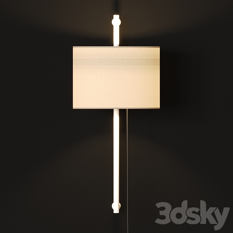 Milan Iluminacion Twain Wall Lamp 3DS Max Model - thumbnail 2