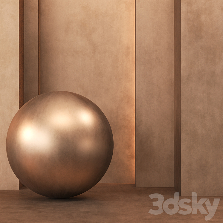 3 Bronze Texture 4k (3 Color) Seamless – Tileable 3D Model
