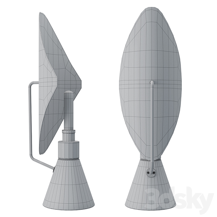 Mid-Century Modern Table Lamp 3D Model Free