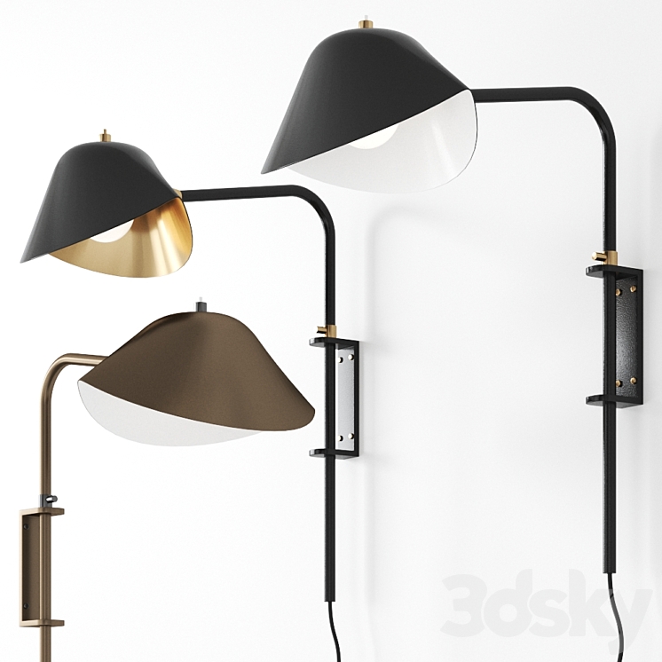 ANTONY By Serge Mouille Wall Lamp Sconce 3DS Max - thumbnail 1