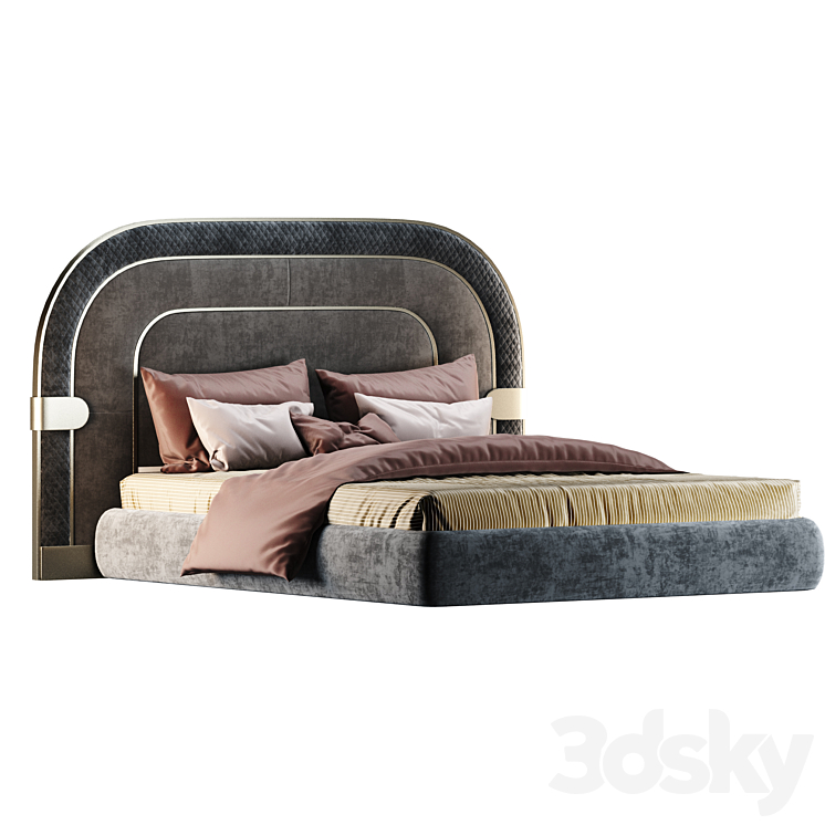 EDEN Double bed By Capital Collection 3DS Max - thumbnail 2
