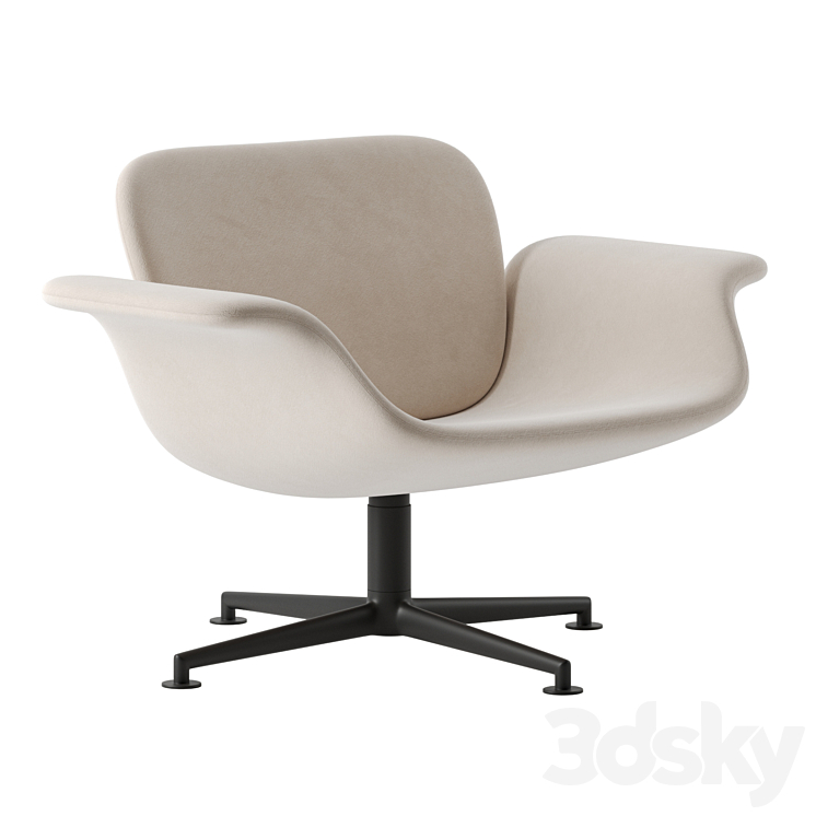 KN01 Swivel Lounge Chair by Knoll 3DS Max Model - thumbnail 1