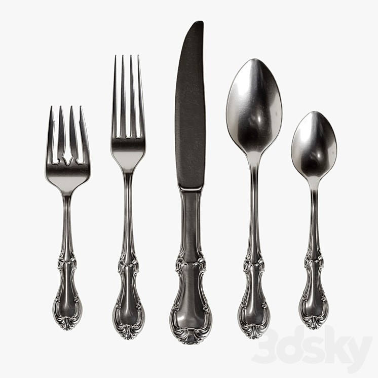 Cutlery 2 3DS Max Model - thumbnail 1