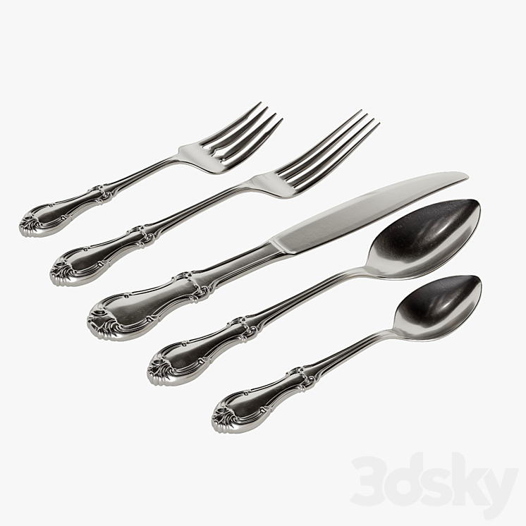 Cutlery 2 3DS Max Model - thumbnail 2