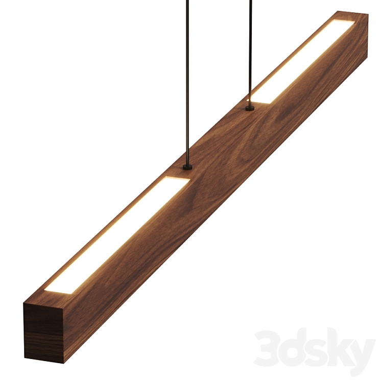 Cerno Una Linear Pendant Lamp 3DS Max Model - thumbnail 2