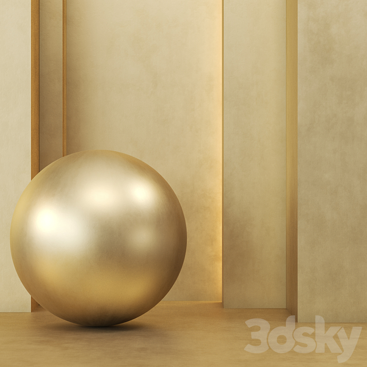 3 Gold Texture 4k (3 Color) Seamless – Tileable 3D Model