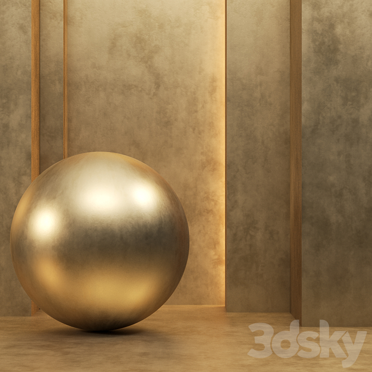 3 Gold Texture 4k (3 Color) Seamless – Tileable 3DS Max Model - thumbnail 2