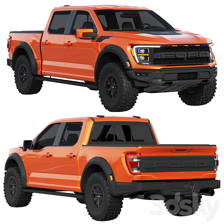 Ford F-150 Raptor 2021 3DS Max Model - thumbnail 1