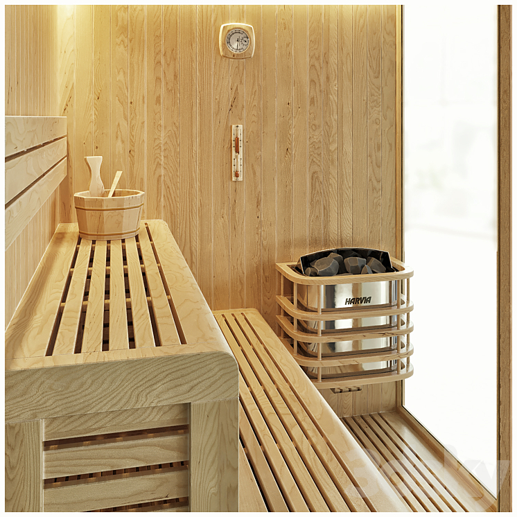 Sauna Innsbruck 3DS Max Model - thumbnail 2