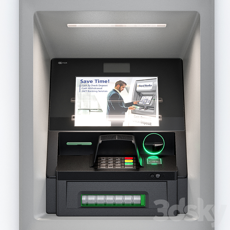 ATM machine. Terminal. Exterior 3DS Max - thumbnail 2
