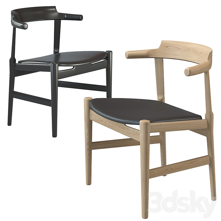 Chair PP58 by Hans J. Wegner 3DS Max Model - thumbnail 1