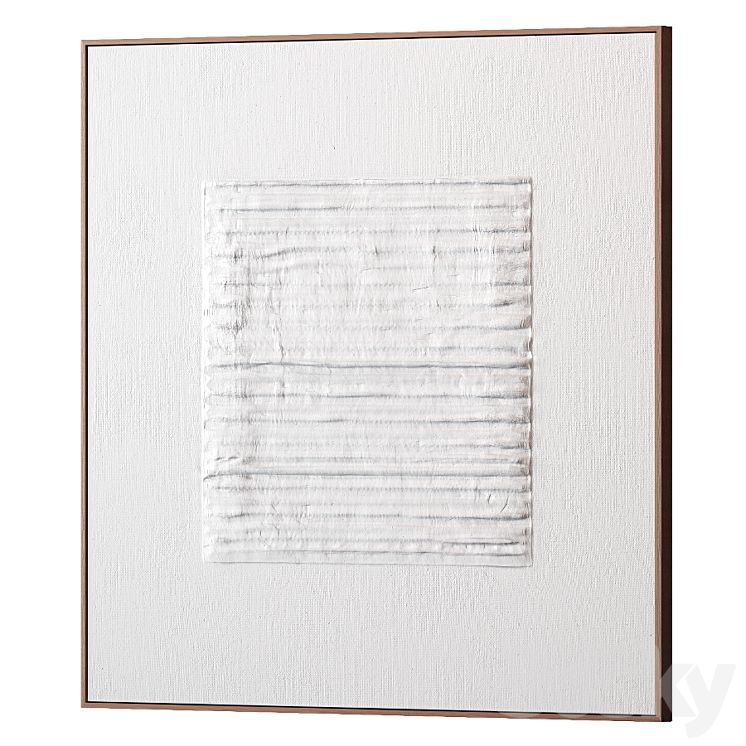 Wall textured plaster artwork in a frame 3DS Max - thumbnail 2