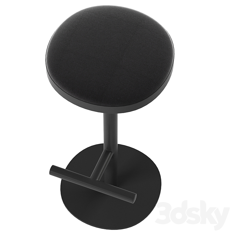 TABOU la redoute Mid-rise bar stool 3DS Max - thumbnail 2