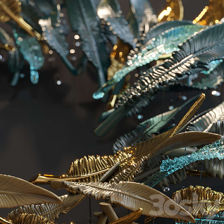 Wall composition Vargov Design - Feather 3D Model Free