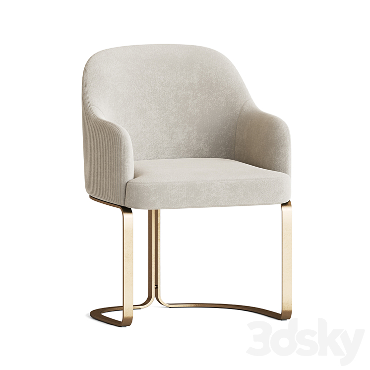 Bailey Dining Chair 3DS Max Model - thumbnail 2