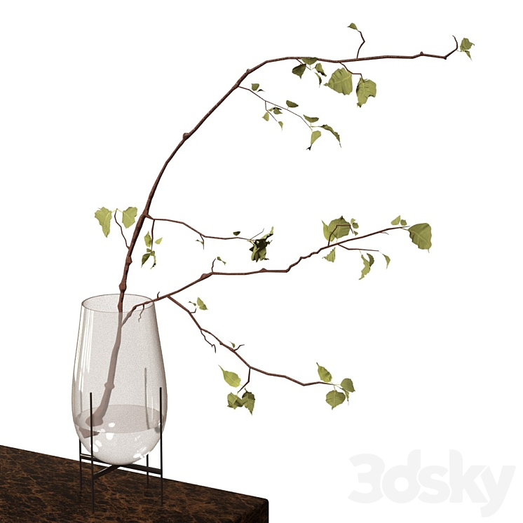 Branch in a vase 3D Model Free