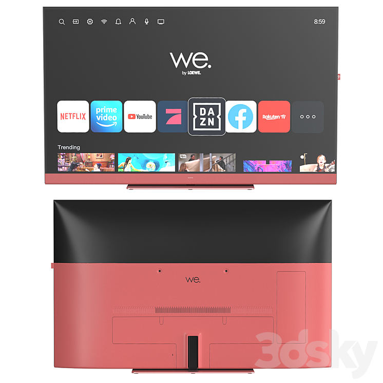 LOEWE WE.SEE 55 Inch PBR TV 3D Model Free