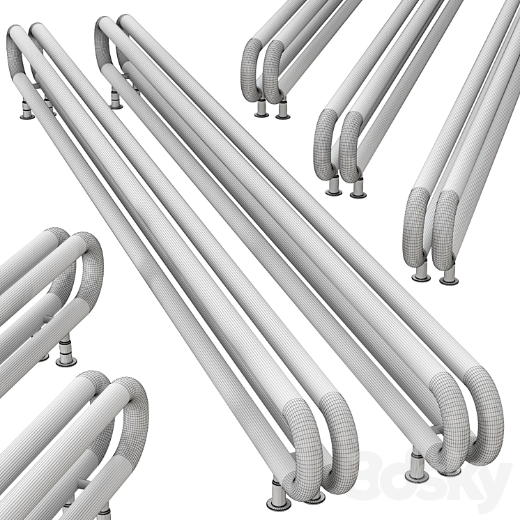 Tubone by Antrax Floor standing radiator 3D Model Free