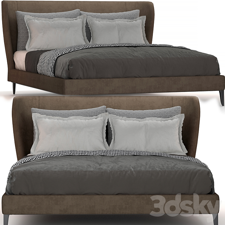 Poliform Gentleman Bed 3D Model Free