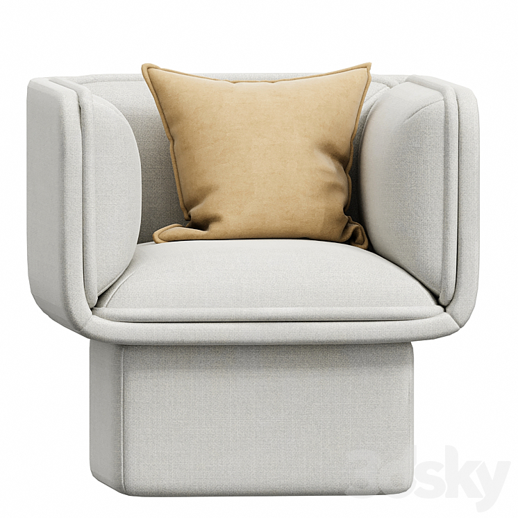 Block armchair by missana 3D Model