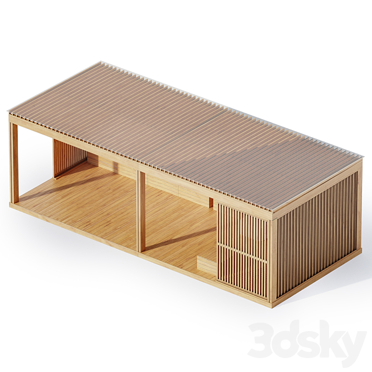 Protective park canopy 5 Mercury 3D Model