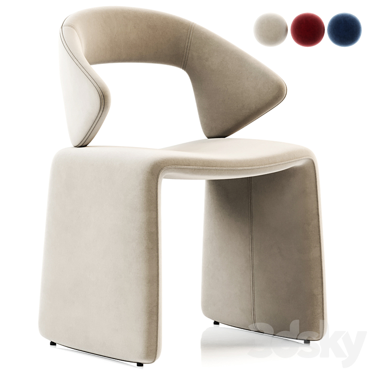 Suit chair by Artifort 3DS Max Model - thumbnail 1