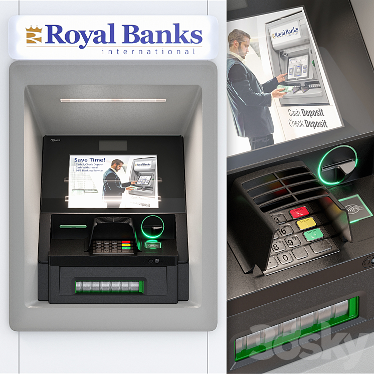 ATM machine. Terminal. Exterior 3DS Max - thumbnail 1
