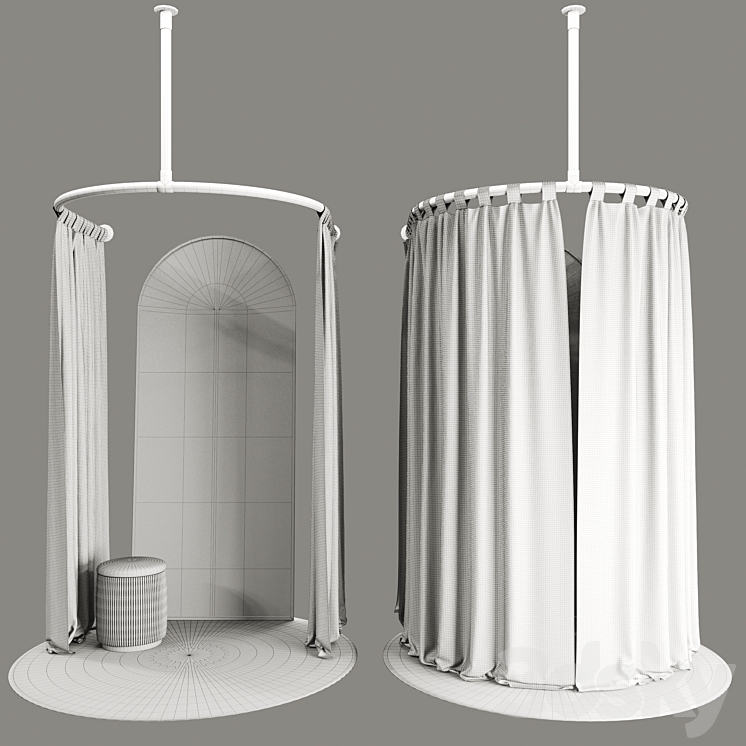Fitting room for a clothing store 3D Model Free