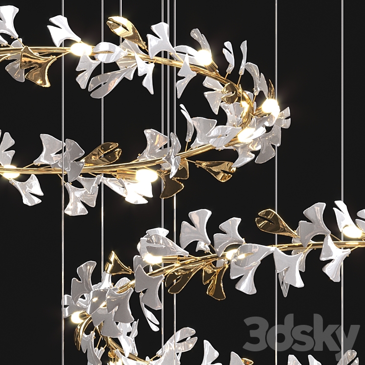 Cosmo Flower Chandelier_2 3D Model Free