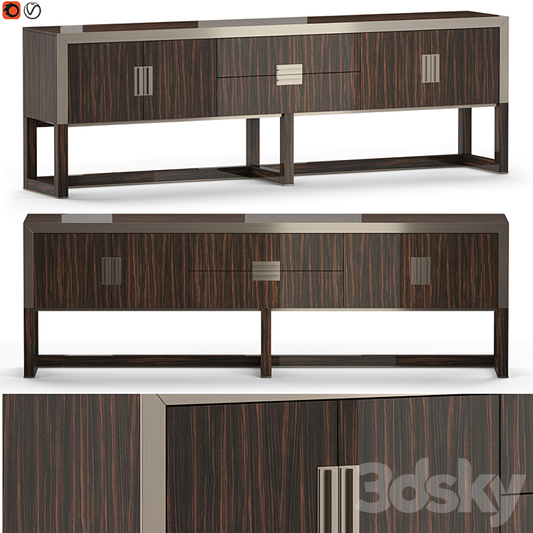 Longhi Aemad Sideboard 01 3DS Max Model - thumbnail 1