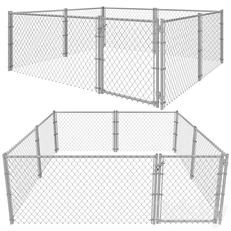 Mesh fencing 3D Model Free