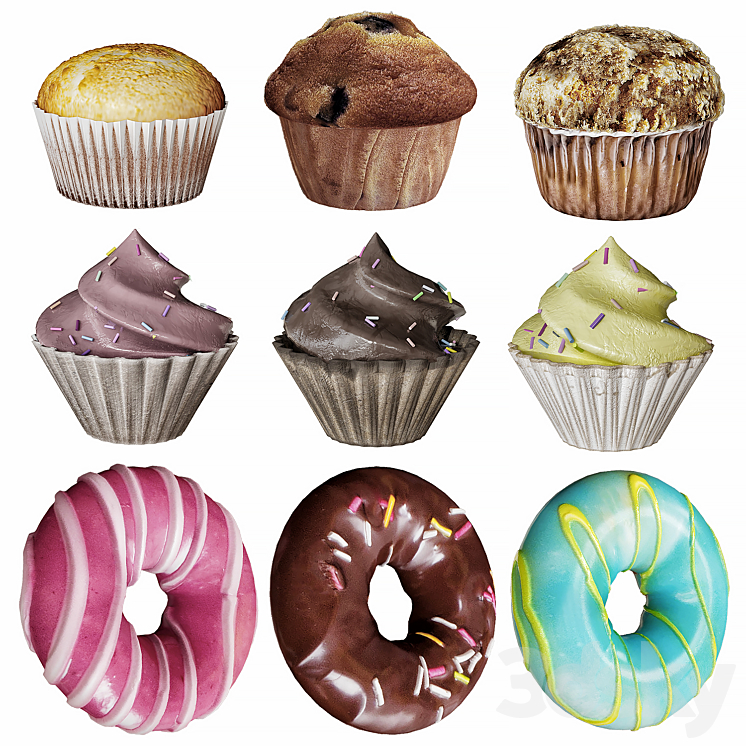 Confectionery showcase 3D Model Free