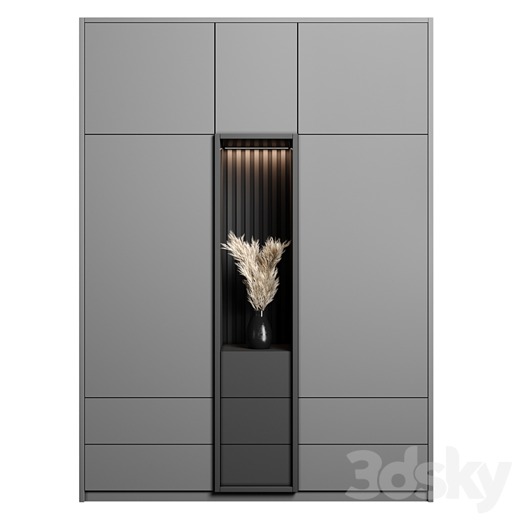 Cabinet with shelves 18 3DS Max Model - thumbnail 1