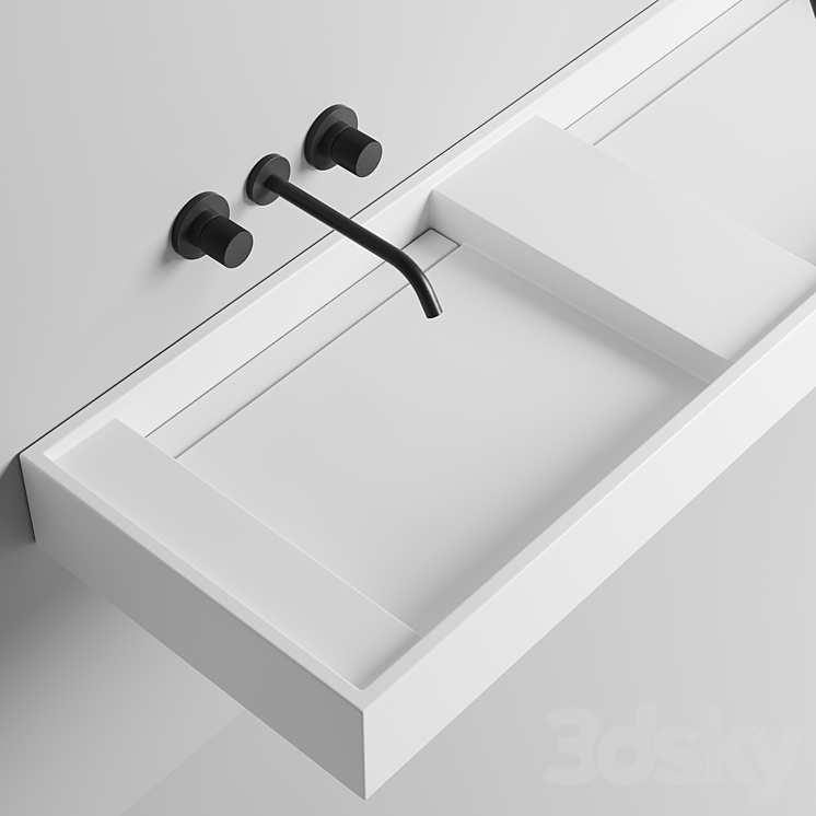 Bathroom double sink MIRAGGIO 3DS Max Model - thumbnail 2