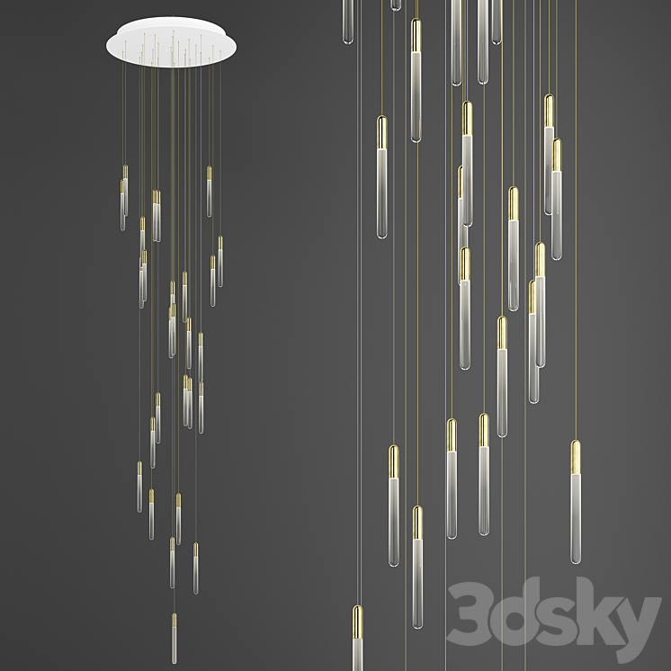 Pendant lamp CASCADE by Forstlight 3D Model Free