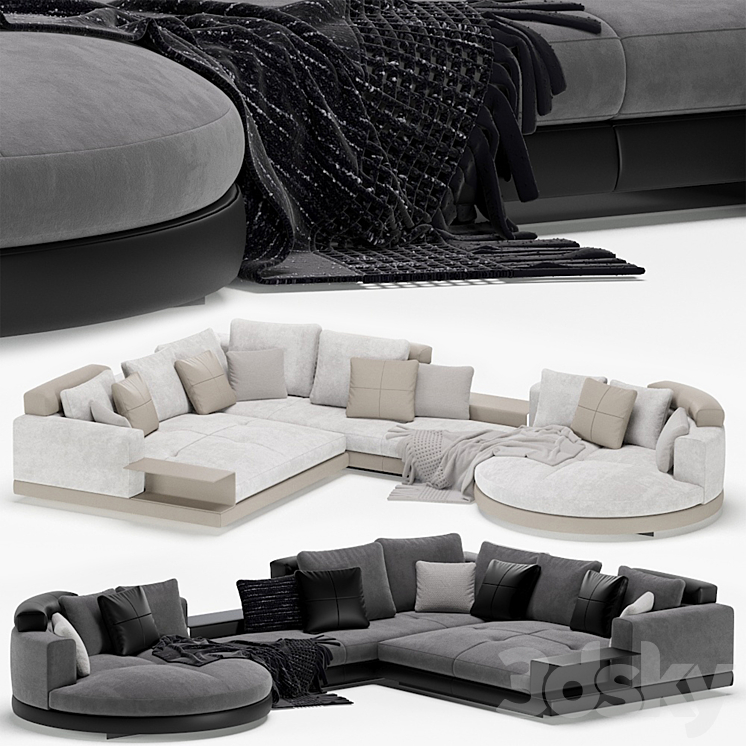 Minotti connery modular sofa Free Download