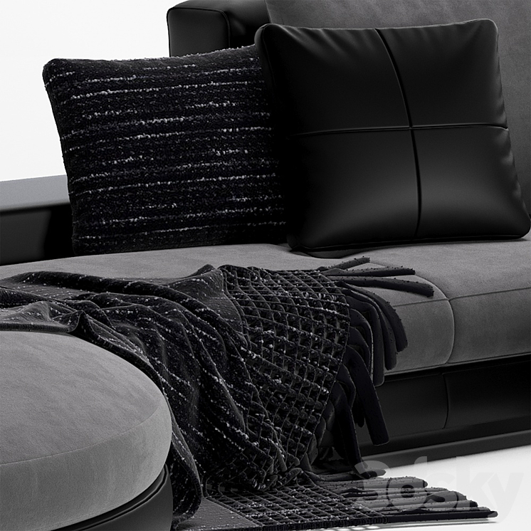 Minotti connery modular sofa 3D Model