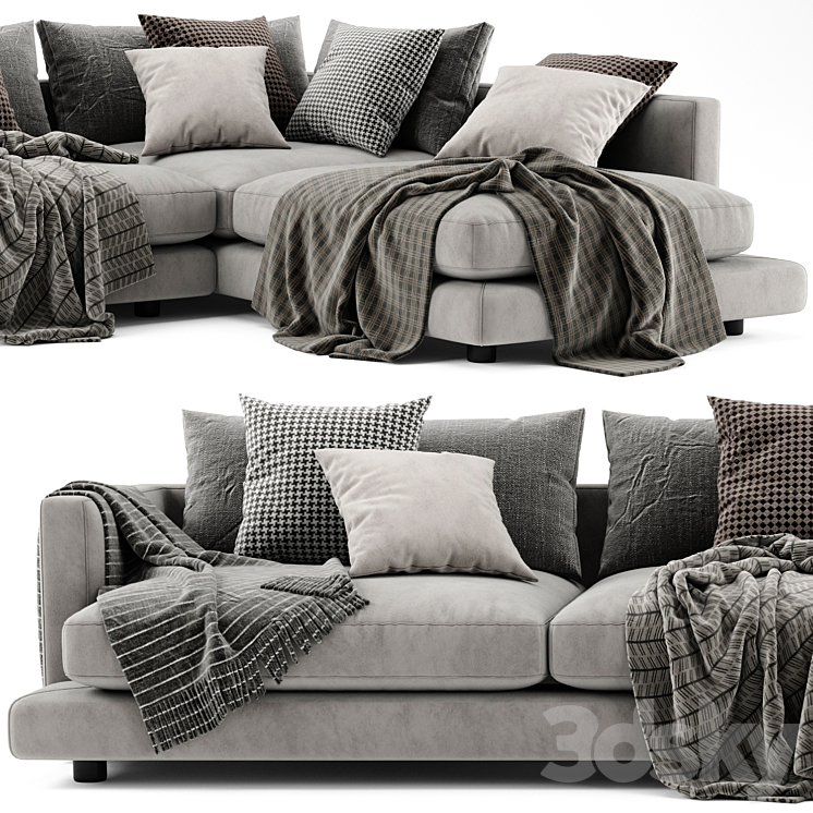 Flexform Long Island Chaise Longue Sofa 3D Model