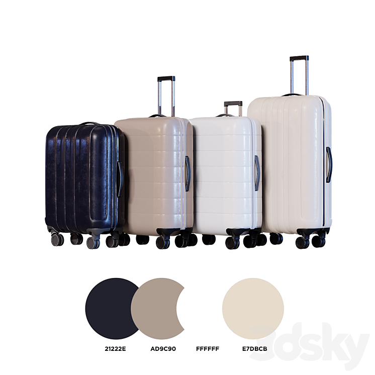 Luggage Set 3D Model