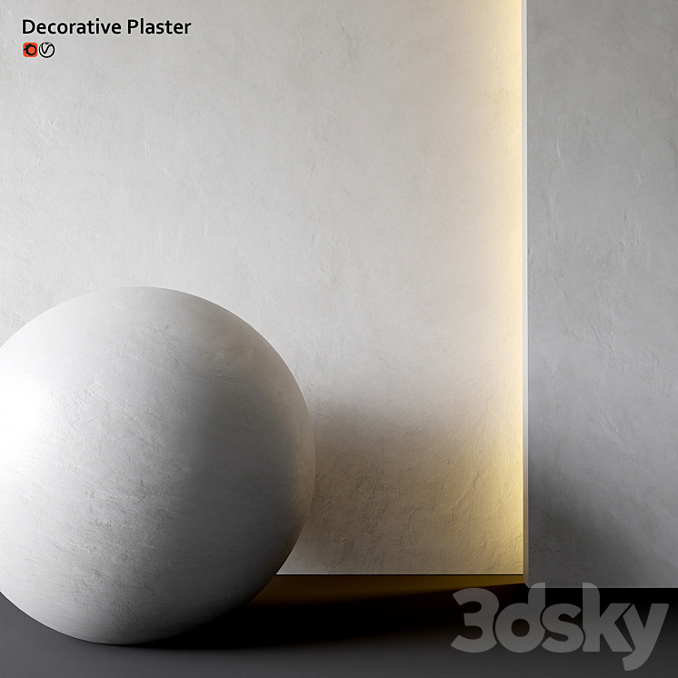 Decorative plaster 3DS Max Model - thumbnail 2
