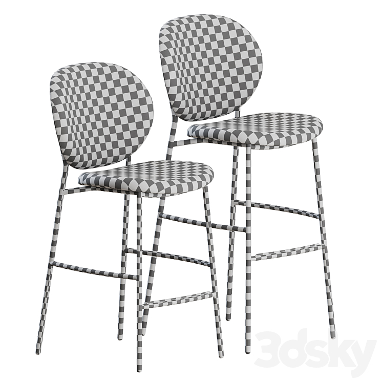 Ines Stools by Calligaris 3DS Max Model - thumbnail 2
