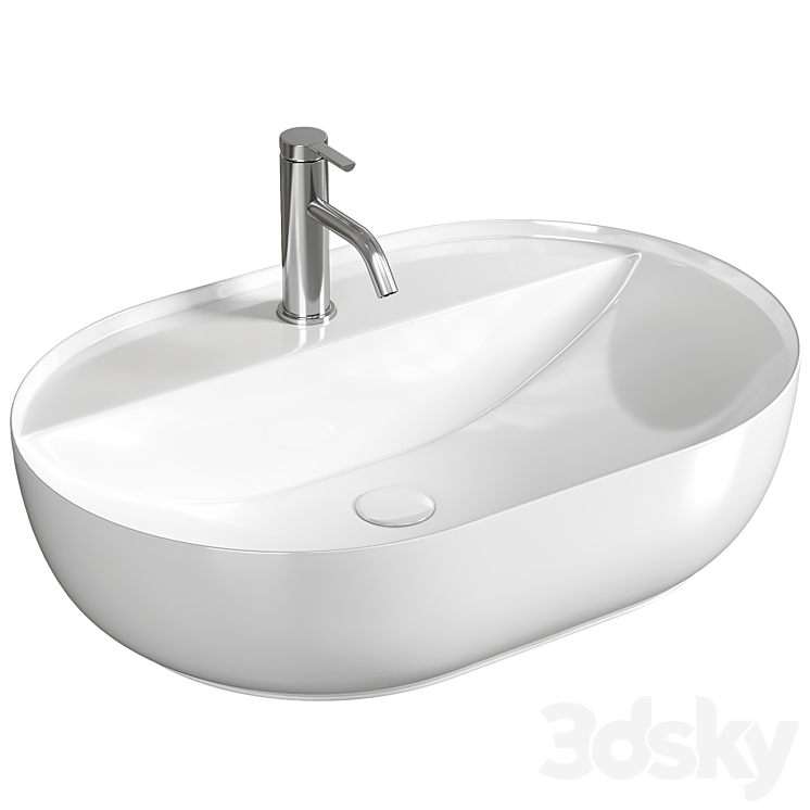 Sink Duravit Luv 0380600000 60cm 3DS Max Model - thumbnail 1