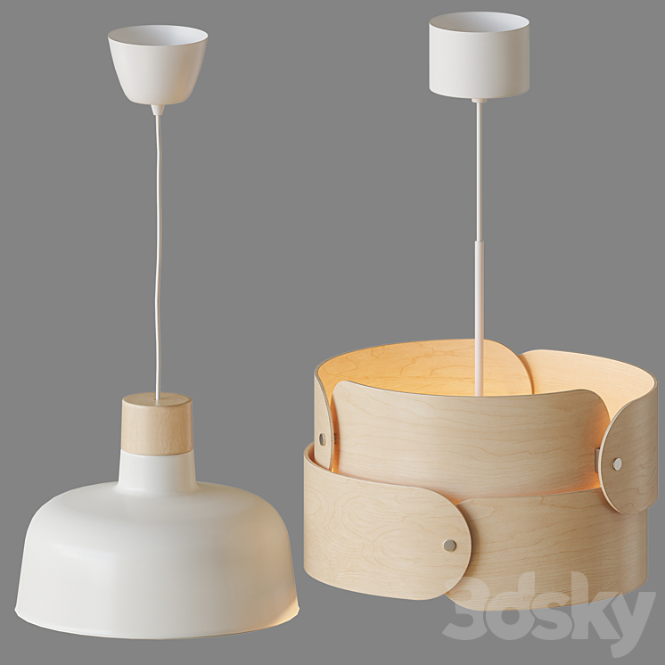 SÖDÅKRA \/ BUNKEFLO IKEA Pendant lamp 3DS Max Model - thumbnail 2