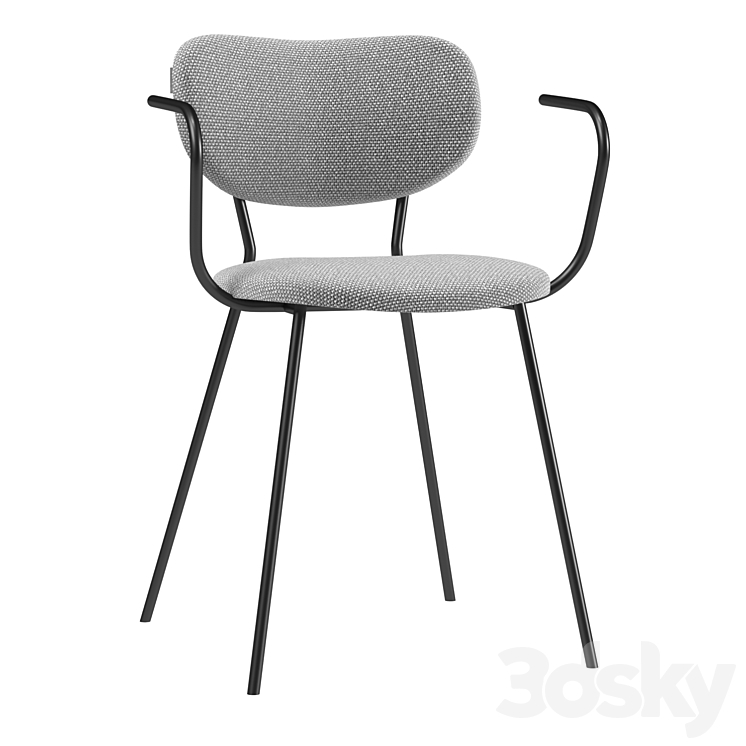 Chair with armrests Melt 3DS Max Model - thumbnail 2