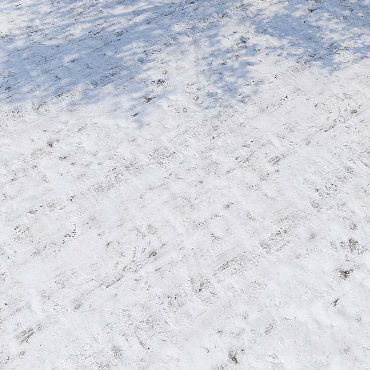 Snow on concrete 3D Model Free