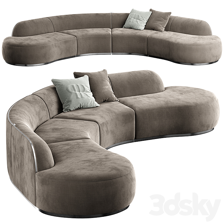 PIERRE M SECTIONAL SOFA 3DS Max Model - thumbnail 1