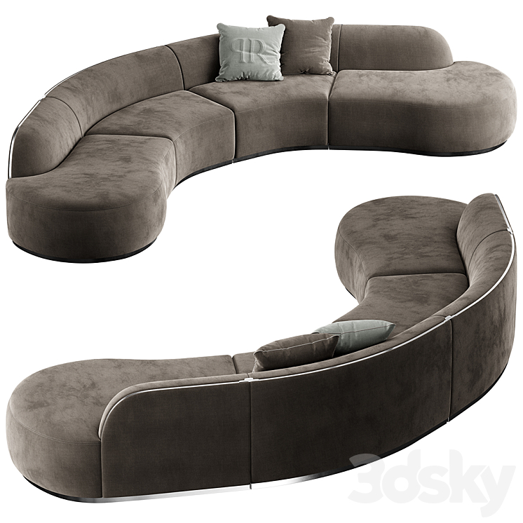 PIERRE M SECTIONAL SOFA 3DS Max Model - thumbnail 2