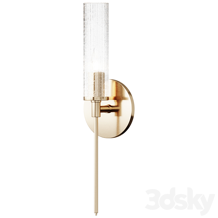 Pencil Arm and Crackle Glass Sconce Wall Sconce 3DS Max Model - thumbnail 1