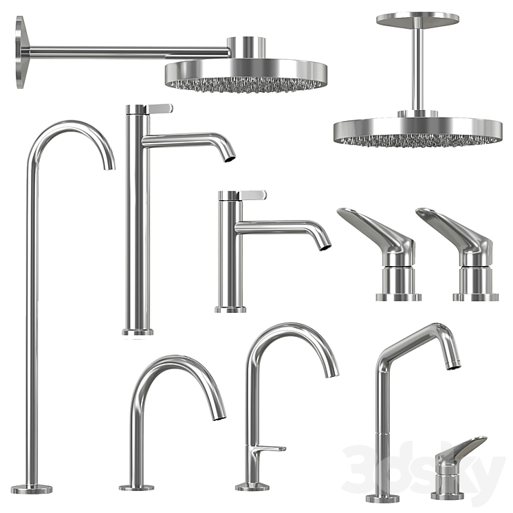 Axor faucets and showers set 1 3D Model Free