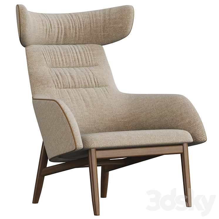 BEATRIX HIGH BACK EASY CHAIR 3DS Max Model - thumbnail 1